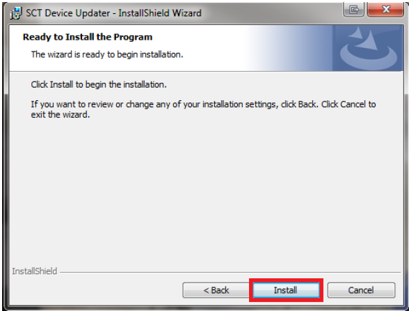 how to use sct device updater