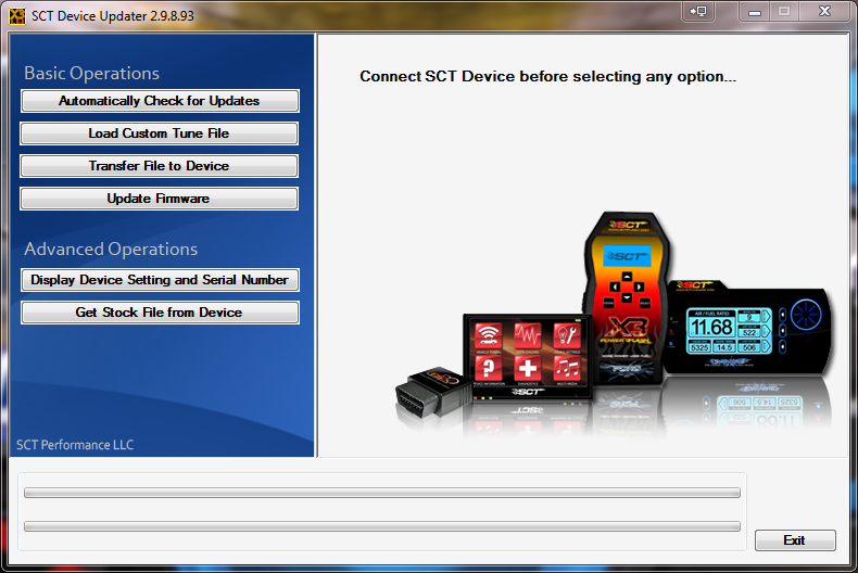 sct device updater software